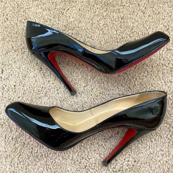 Christian Louboutin Black Pumps/Heels Decollete 868 100 Patent Calf Size 37.5 - Picture 3 of 8